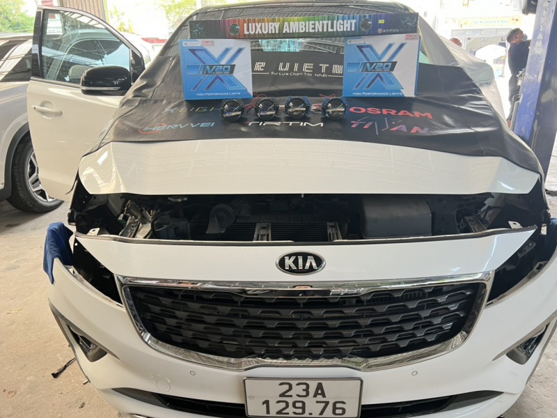 Độ đèn nâng cấp ánh sáng  Kia sedona 